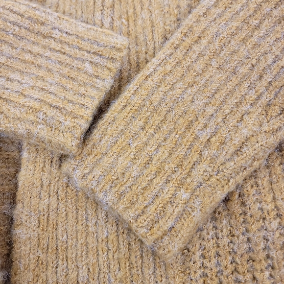 LK Luv Split side open front Mustard cardigan size medium - Picture 3 of 12